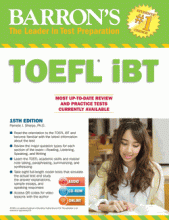 کتاب تافل بارونز آی بی تی ویرایش پانزدهم Barrons TOEFL iBT 15th+DVD جلد شومیز