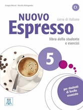 خرید کتاب ایتالیایی نوو اسپرسو پنج Nuovo Espresso 5 Libro Studente C1 +DVD