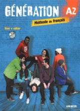 کتاب فرانسه Generation 2 niv A2 - Livre + Cahier + CD mp3 + DVD
